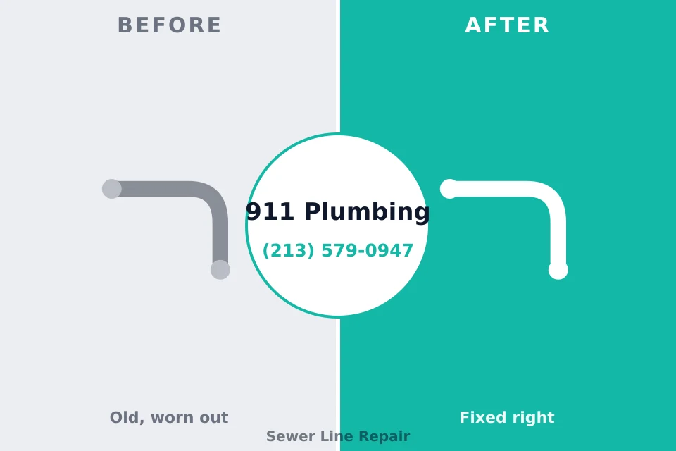 Before and after: plumbing repair Canton Valley, CT